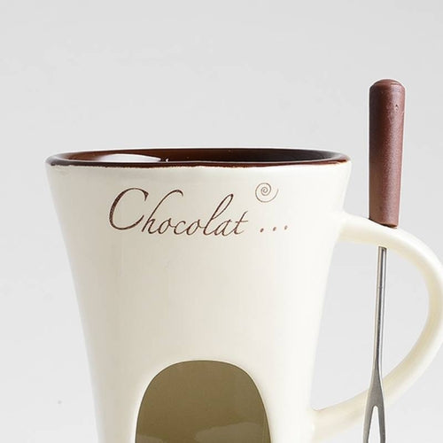 Tazza Fonduta Cioccolato™ In Ceramica con Candela