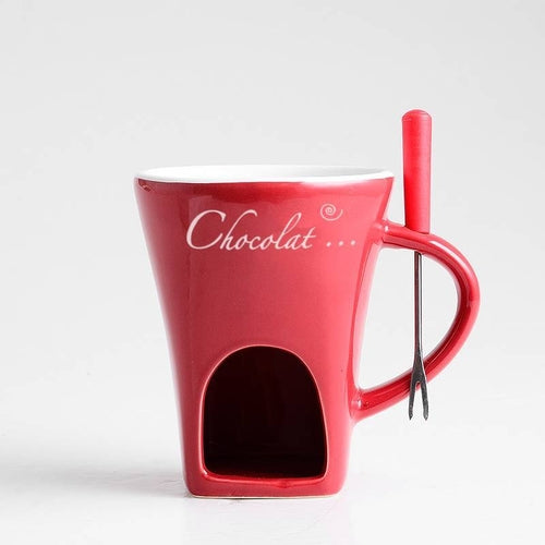 Tazza Fonduta Cioccolato™ In Ceramica con Candela