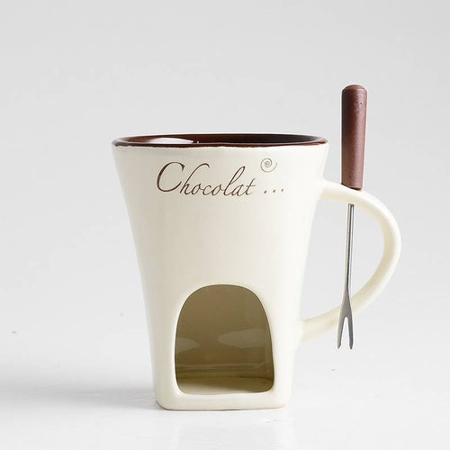 Tazza Fonduta Cioccolato™ In Ceramica con Candela